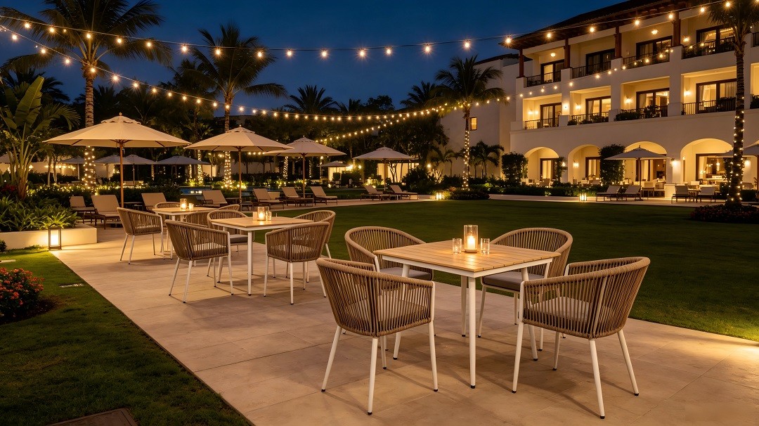 Woven Elements And Rope Details In Hospitality Furniture