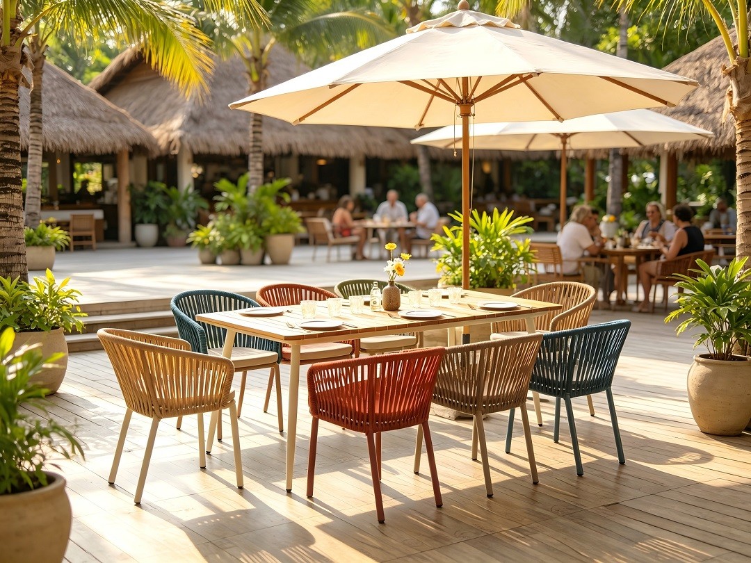Woven Elements And Rope Details In Hospitality Furniture