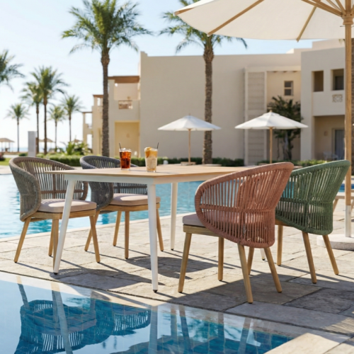 Customizable Outdoor Dining Table For Hotel Coastal Resorts