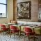 Durable Compact Dining Table With Laminate Top For Hotel Cafe Spaces
