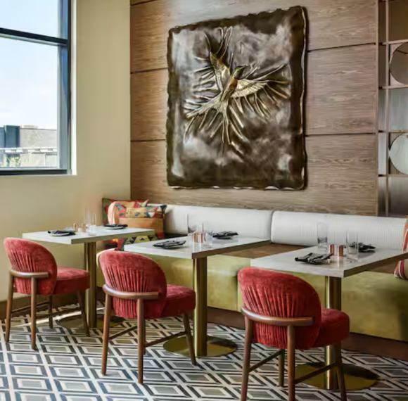 Durable Compact Dining Table With Laminate Top For Hotel Cafe Spaces