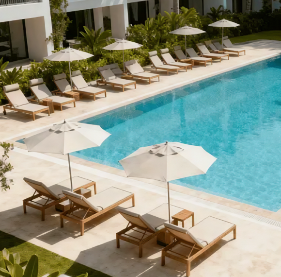 Durable Outdoor Lounge Chair Perfect For Hotel Poolside Seating