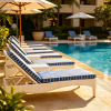 Water-Resistant Outdoor Lounge Chair For Hotel Pool Decks And Terraces