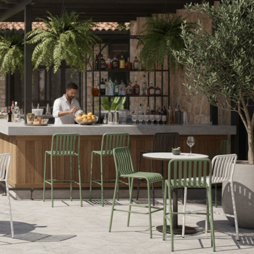 Weatherproof Outdoor Bar Height Table For Hotel And Resort