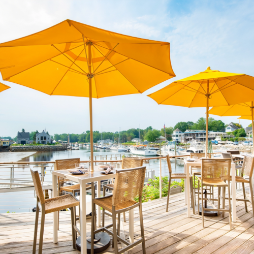 Weatherproof Outdoor Bar Height Table For Hotel And Resort