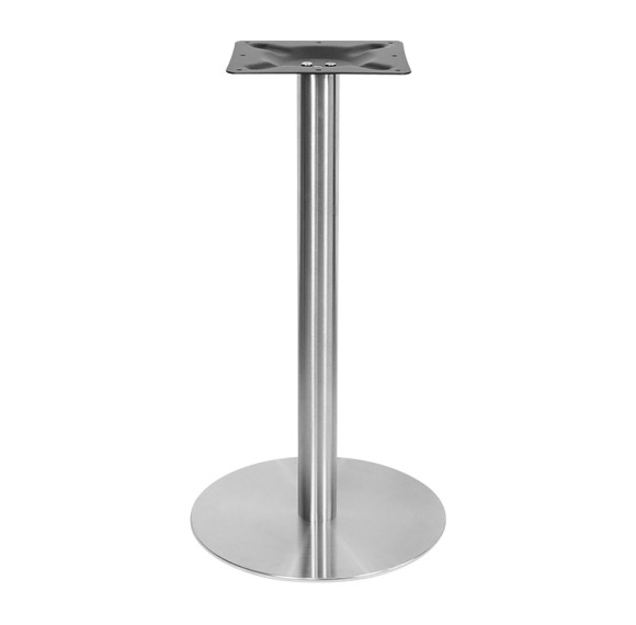 Stainless Steel Table Base - Heavy-Duty Round Pedestal for Dining/Bar Tables (Easy Installation)