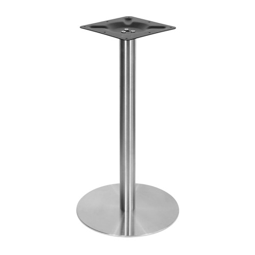 Stainless Steel Table Base - Heavy-Duty Round Pedestal for Dining/Bar Tables (Easy Installation)