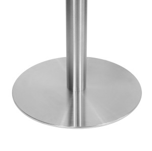 Stainless Steel Table Base - Heavy-Duty Round Pedestal for Dining/Bar Tables (Easy Installation)