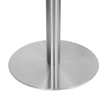 Stainless Steel Table Base - Heavy-Duty Round Pedestal for Dining/Bar Tables (Easy Installation)