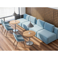 Brushed Stainless Steel Dining Table Base | Modern Commercial Table Base for Cafe, Hotel & Restaurant