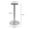 Stainless Steel Table Base - Heavy-Duty Round Pedestal for Dining/Bar Tables (Easy Installation)