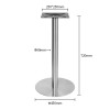 Stainless Steel Table Base - Heavy-Duty Round Pedestal for Dining/Bar Tables (Easy Installation)