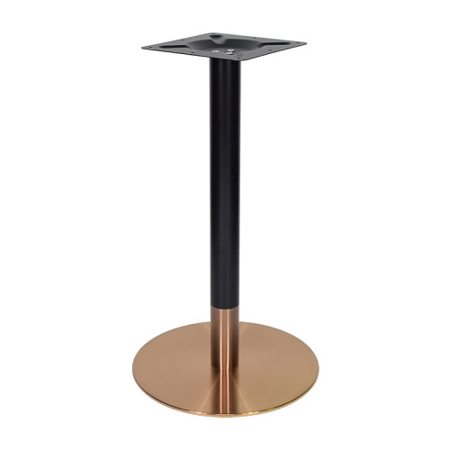 Stainless Steel Round Table Base -Brushed Rose Gold  Pedestal for Dining & Cafe