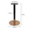 Stainless Steel Round Table Base -Brushed Rose Gold Pedestal for Dining & Cafe