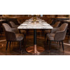 Stainless Steel Round Table Base -Brushed Rose Gold  Pedestal for Dining & Cafe