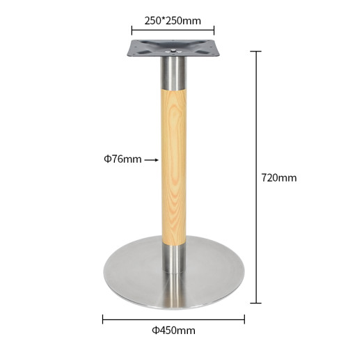 Commercial Grade Round Table Legs | Restaurant Stainless Steel Table Legs