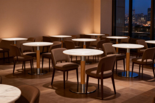 Commercial Grade Round Table Legs | Restaurant Stainless Steel Table Legs