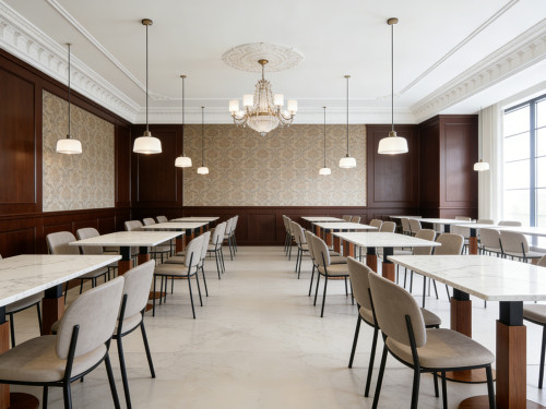 Modern Square Pedestal Table Base with Walnut Wood Grain | Commercial Restaurant Table Legs
