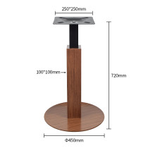 Wood Grain Iron Table Base  | Commercial Restaurant Table Bases