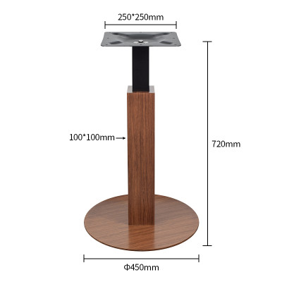 Wood Grain Iron Table Base  | Commercial Restaurant Table Bases