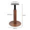 Modern Square Pedestal Table Base with Walnut Wood Grain | Commercial Restaurant Table Legs