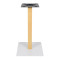 Modern Square  Table Base | Light Oak Column with White Square Pedestal for Cafe & Dining Tables