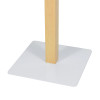 Modern Square  Table Base | Light Oak Column with White Square Pedestal for Cafe & Dining Tables