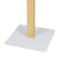 Modern Square  Table Base | Light Oak Column with White Square Pedestal for Cafe & Dining Tables