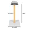Modern Square  Table Base | Light Oak Column with White Square Pedestal for Cafe & Dining Tables