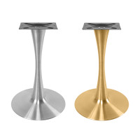 Tulip-Shaped Brushed Table Base | Metal Coffee Table Legs