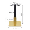 Commercial Stainless Steel Table Legs | Brushed Gold & Black Commercial Restaurant Table Legs