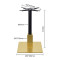 Commercial Stainless Steel Table Legs | Brushed Gold & Black Commercial Restaurant Table Legs