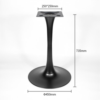 Tulip-Shaped Black Table Base | | Metal Coffee Table Legs