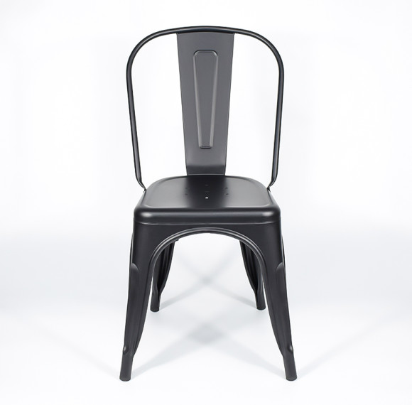 Black Industrial Metal Dining Chair | commercial dining chair