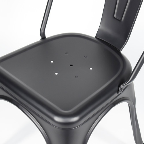 Black Industrial Metal Dining Chair | commercial dining chair