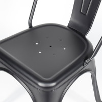 Black Industrial Metal Dining Chair | Commercial Restaurant Chair Manufacturer