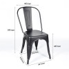 Black Industrial Metal Dining Chair | commercial dining chair