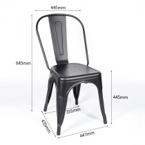Black Industrial Metal Dining Chair | commercial dining chair
