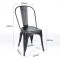 Black Industrial Metal Dining Chair | commercial dining chair