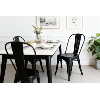 Black Industrial Metal Dining Chair | Commercial Restaurant Chair Manufacturer
