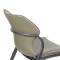 Modern Upholstered Dining Chair with Metal Legs | Light Taupe Leather-Look Accent Chair