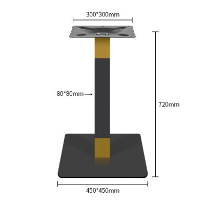 Modern Square Base Table Pedestal | metal dining table legs