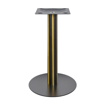 Brushed Gold & Black Commercial Restaurant Table Legs | metal dining table legs