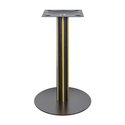 Brushed Gold & Black Commercial Restaurant Table Legs | metal dining table legs