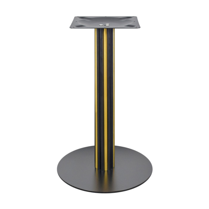Brushed Gold & Black Commercial Restaurant Table Legs | metal dining table legs