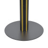 Brushed Gold & Black Commercial Restaurant Table Legs | metal dining table legs
