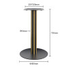 Brushed Gold & Black Commercial Restaurant Table Legs | metal dining table legs