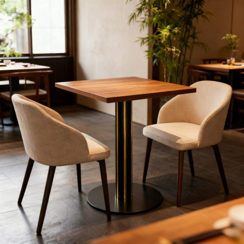 Brushed Gold & Black Commercial Restaurant Table Legs | metal dining table legs