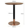 Stainless Steel Round Table Base -Brushed Rose Gold Pedestal for Dining & Cafe