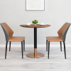 Stainless Steel Round Table Base -Brushed Rose Gold Pedestal for Dining & Cafe